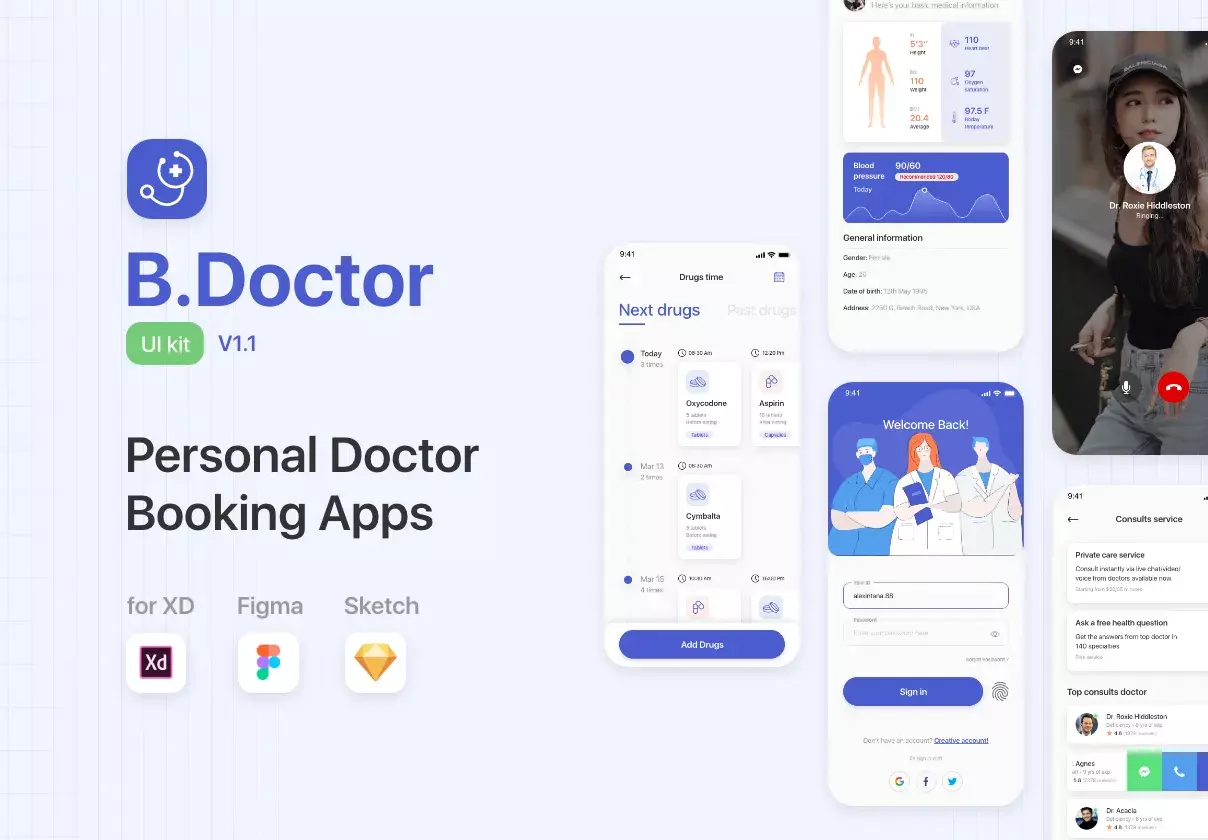 B.Doctor app UI kit