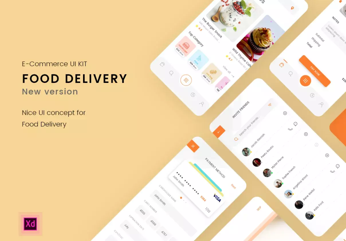 Food Delivery UI Kit (Re-design)