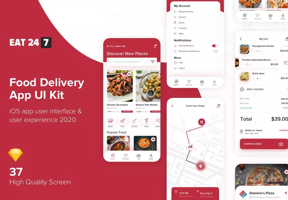 Eat 24/7 - Food Delivery UI Kit