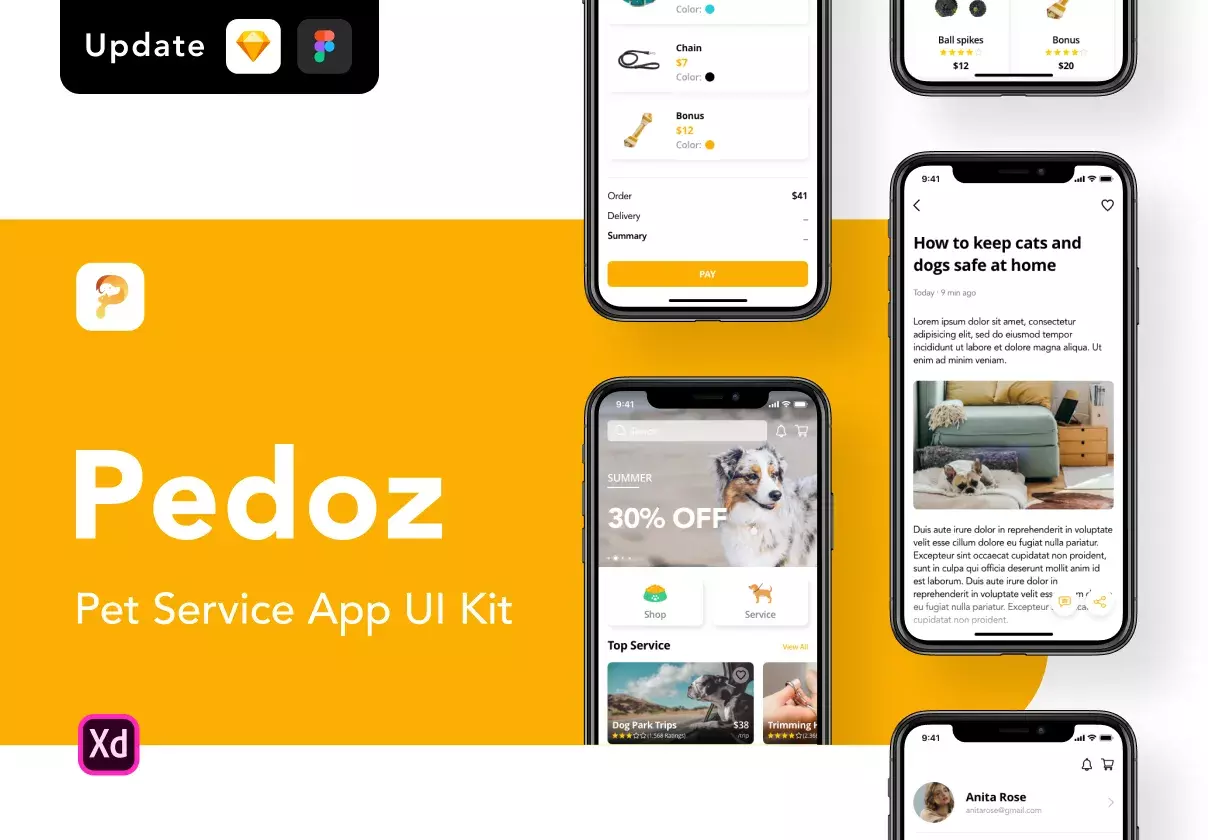 Pedoz - Pet Service App UI Kit