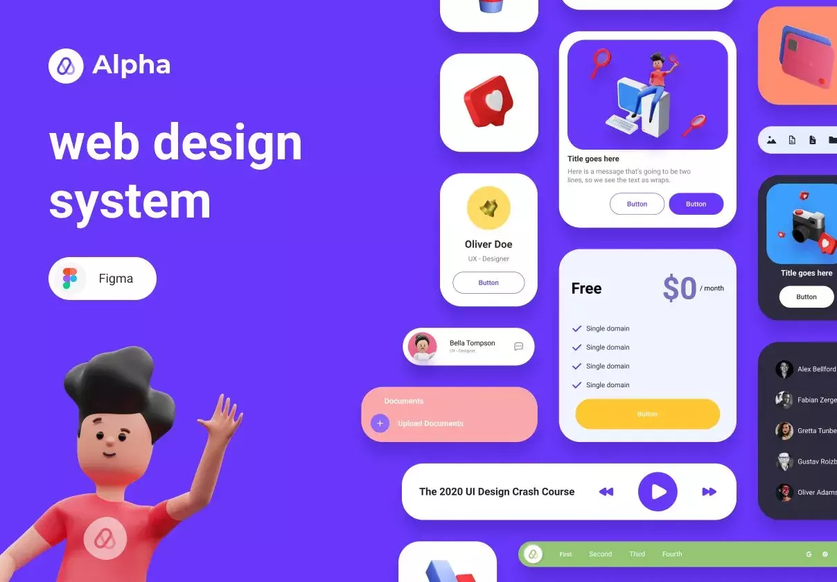 Design System with 3d - illustrations