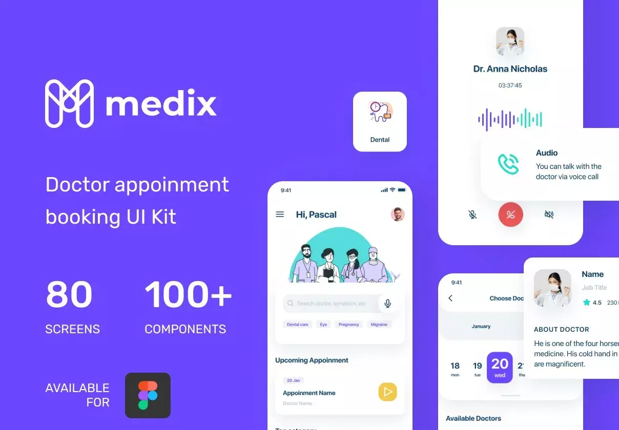 80 Crafted UI Kit for Figma