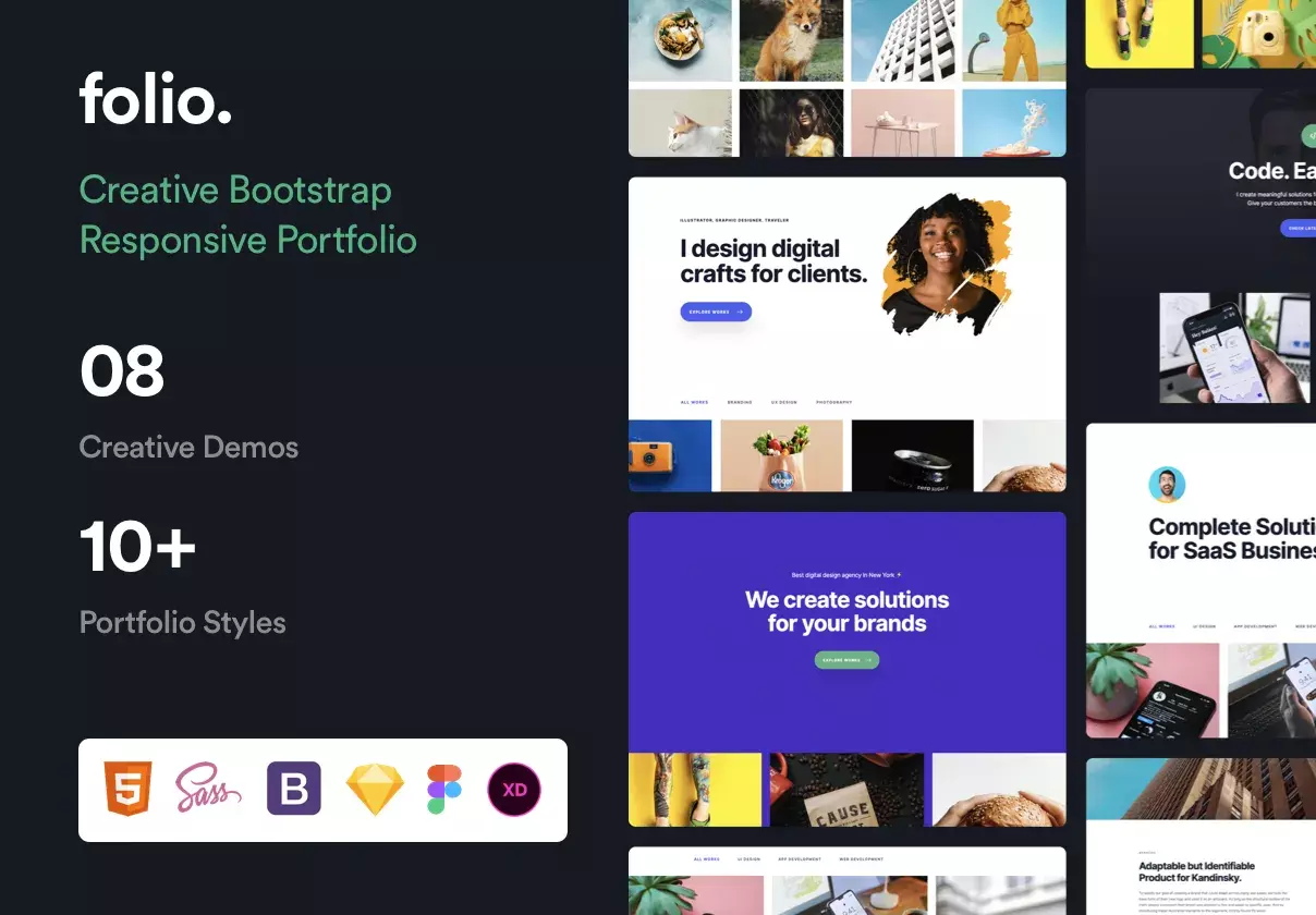 Beautifully Designed & Coded Portfolio Templates for Designers, Developers & Agency