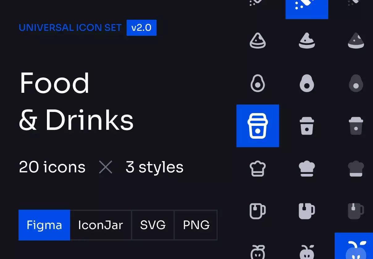 Food and Drinks Icon Set