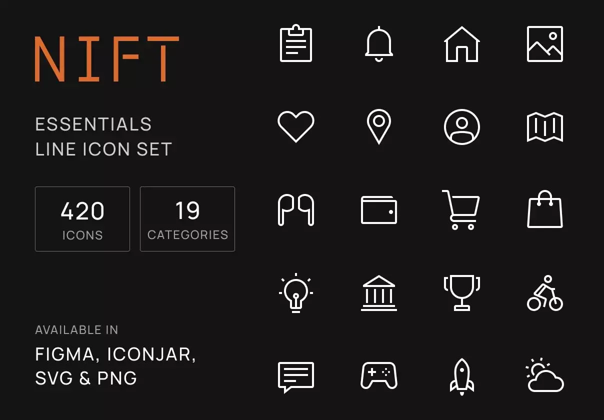 Nift Essential Line Icons