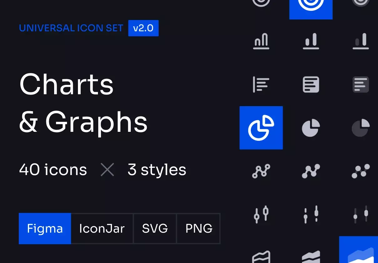 Charts and Graphs Icon Set