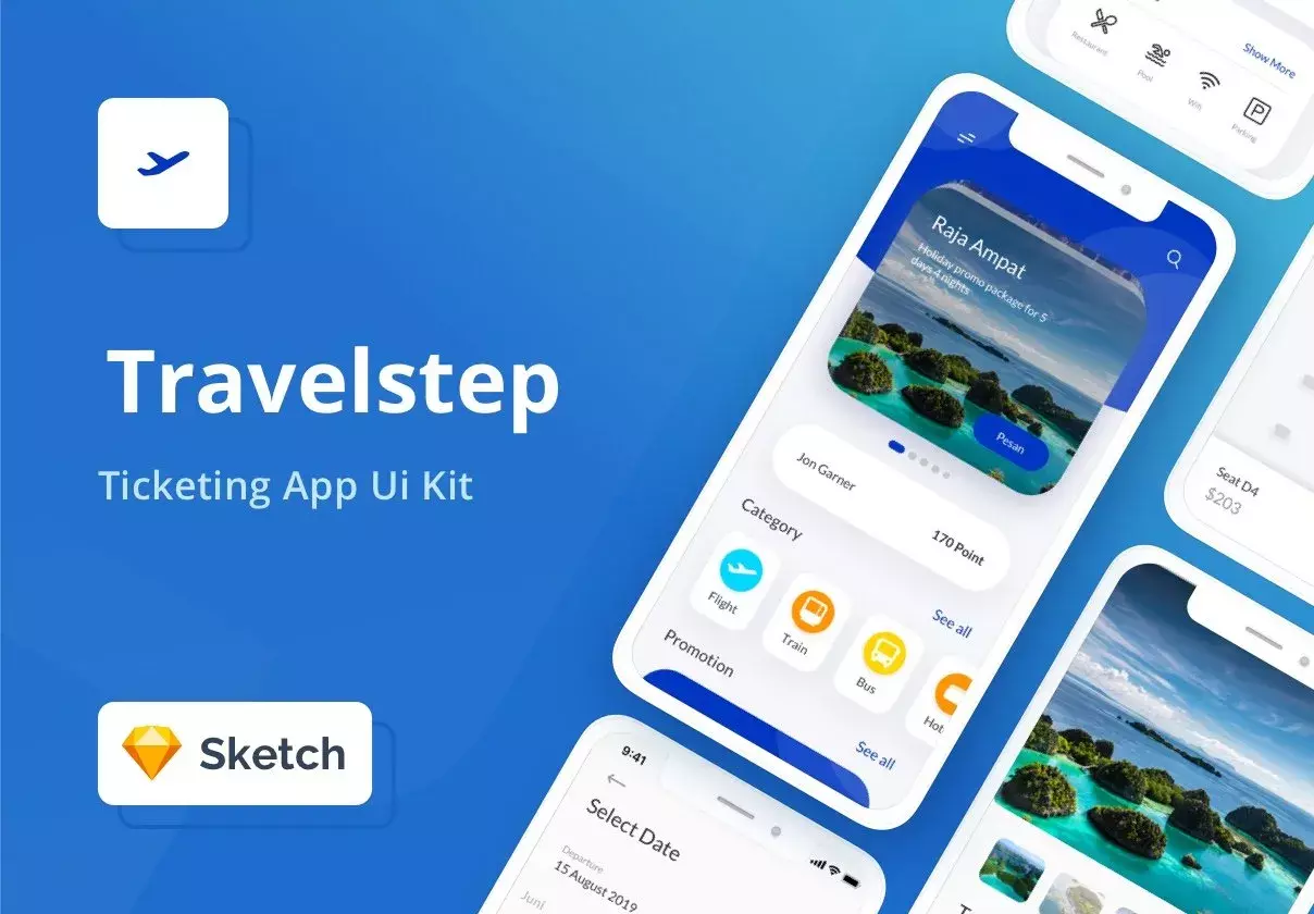 Travelstep Mobile Apps UI Kit