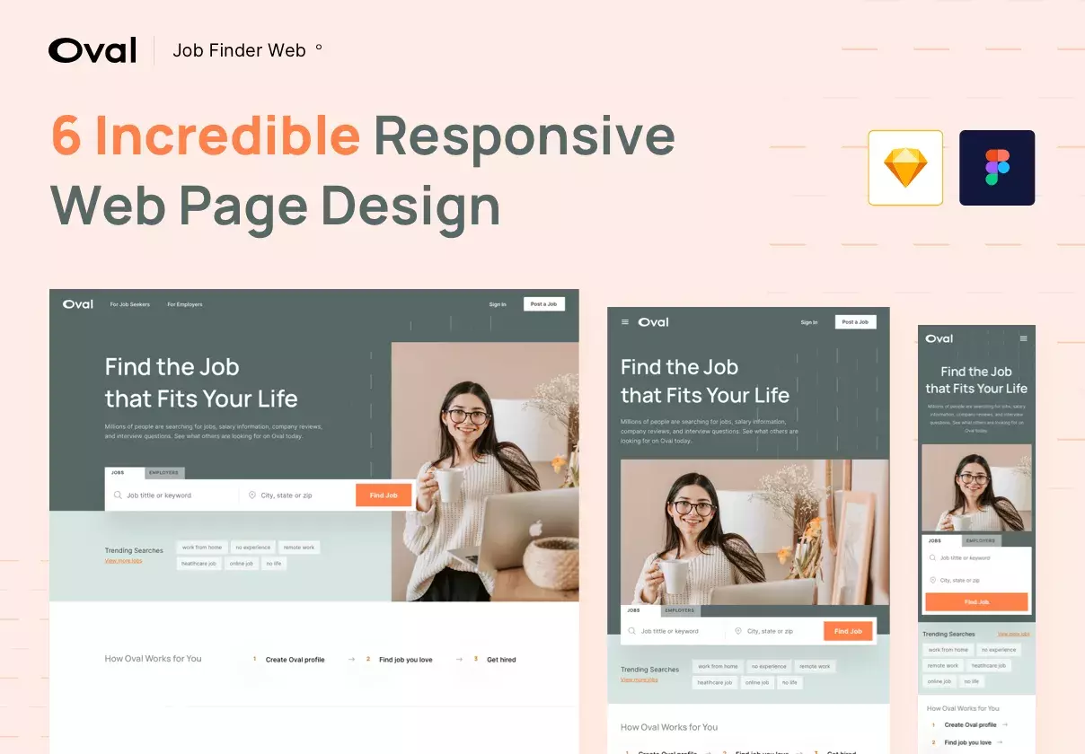 Oval - Job Finder Website Design