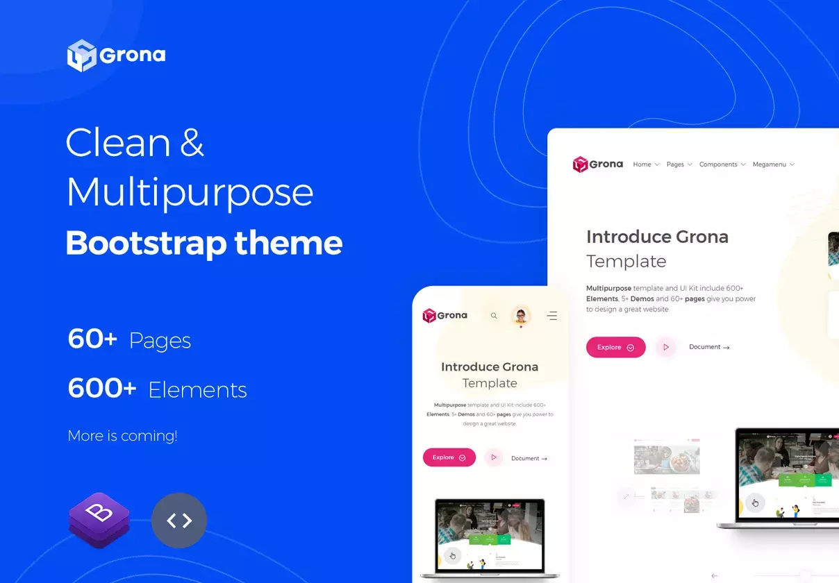 Grona - Bootstrap template and UI kit