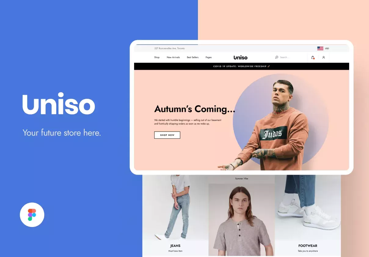 Uniso - eCommerce Design Template