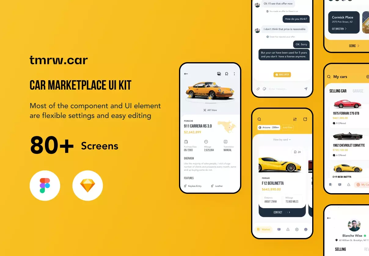 tmrw.car - Car Marketplace UI Kit