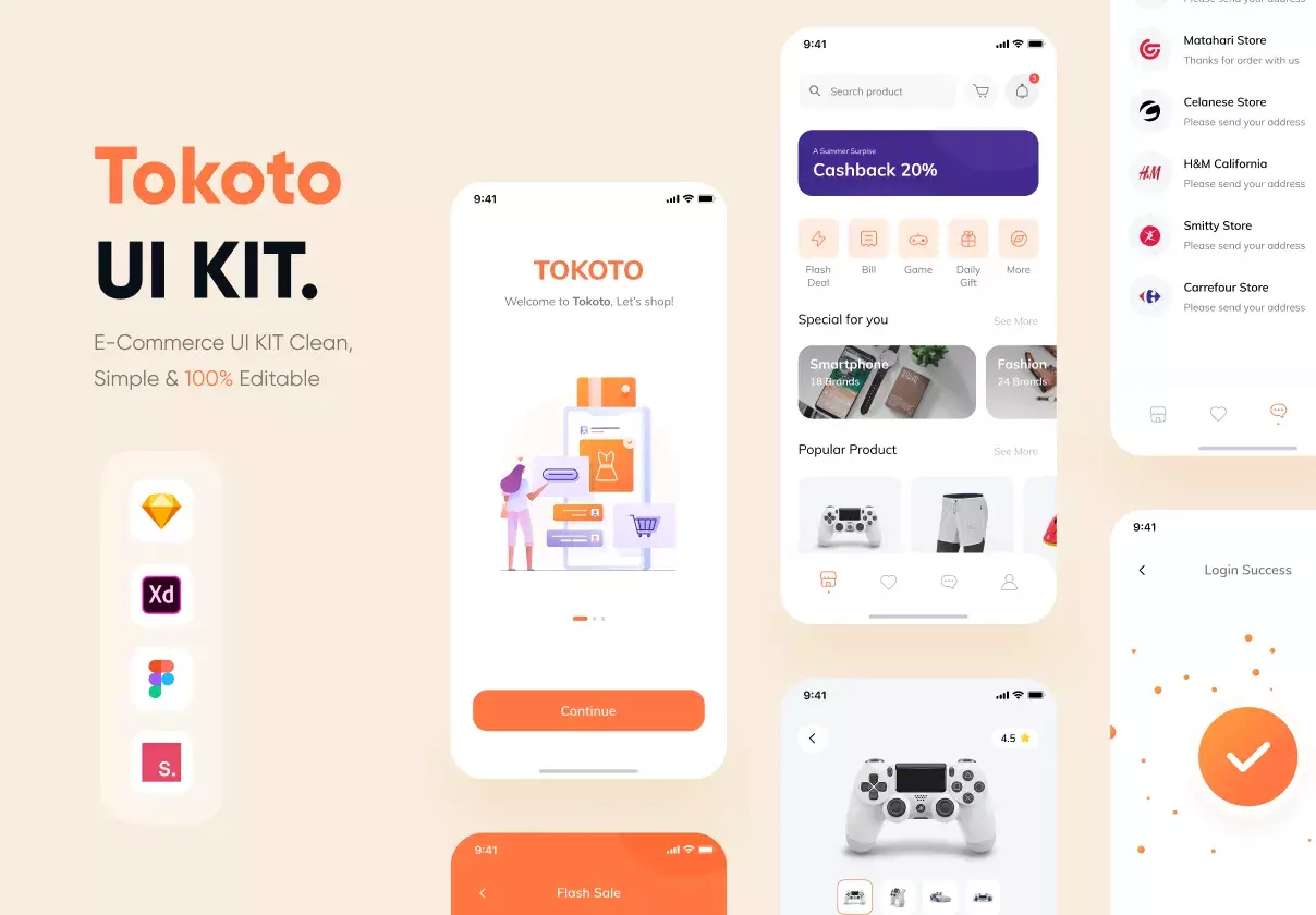 Tokoto - E-Commerce UI KIT