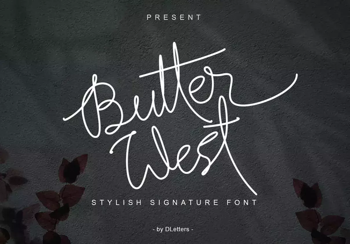 Butter West | Signature Script Font