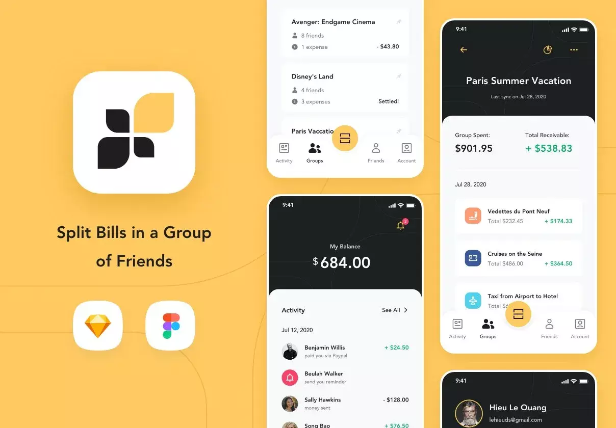 Fairpay - Split Bill App UI Kit