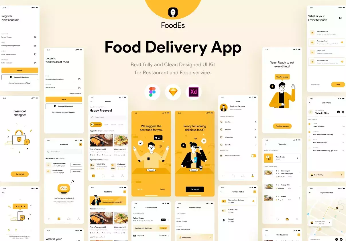 FoodEs - Food and Restaurant Delivery UI Kit