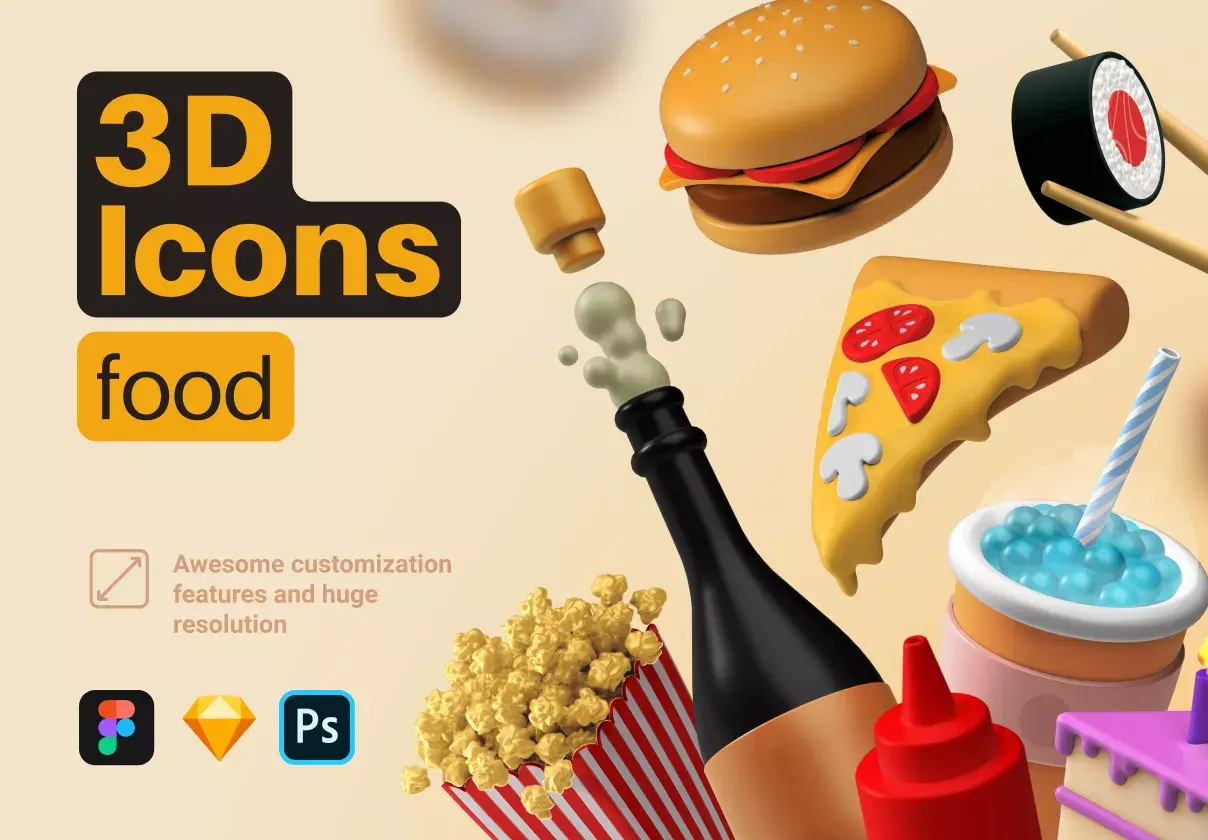 Easily customizable 3D icons for your Websites, Startups, Apps, Games, Presentations.