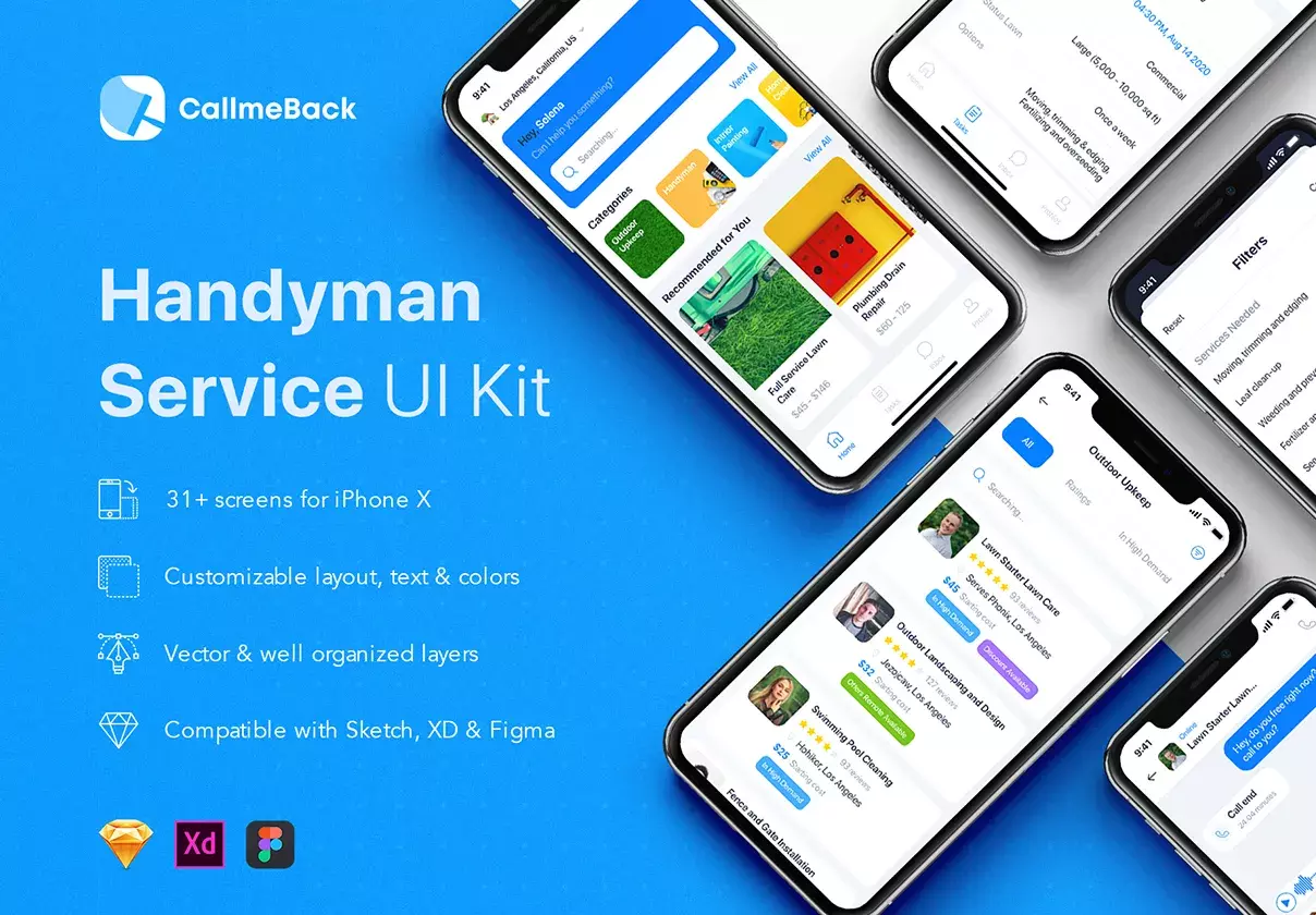 CallmeBack - Handyman Service UI Kit