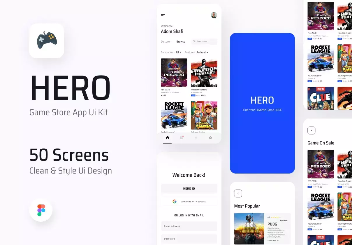 HERO- Game Store App Ui Kit