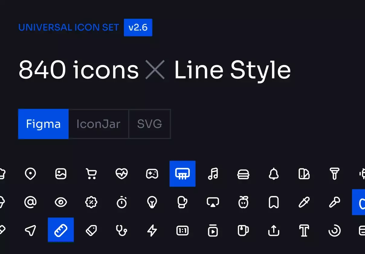 840 Line Icons