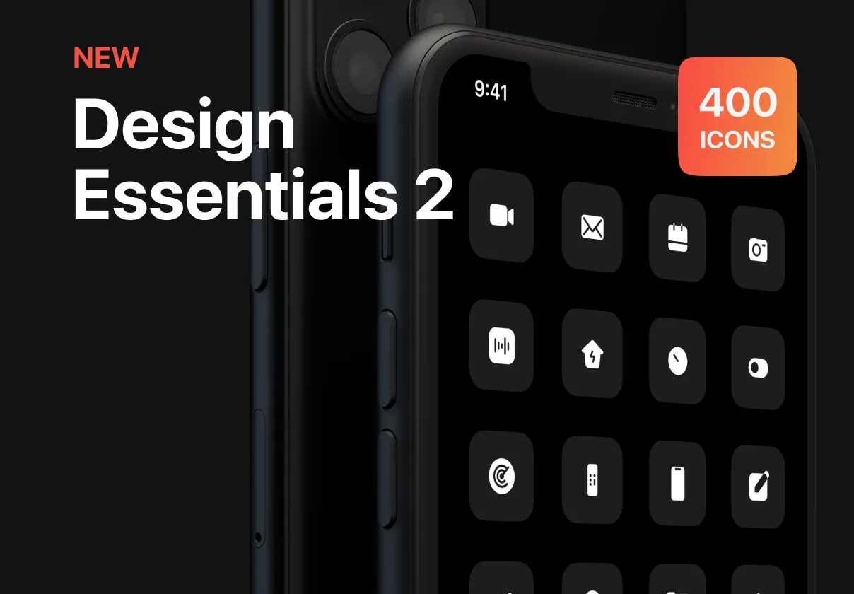 400 icons to kickstart any project (compatible with iOS 14)