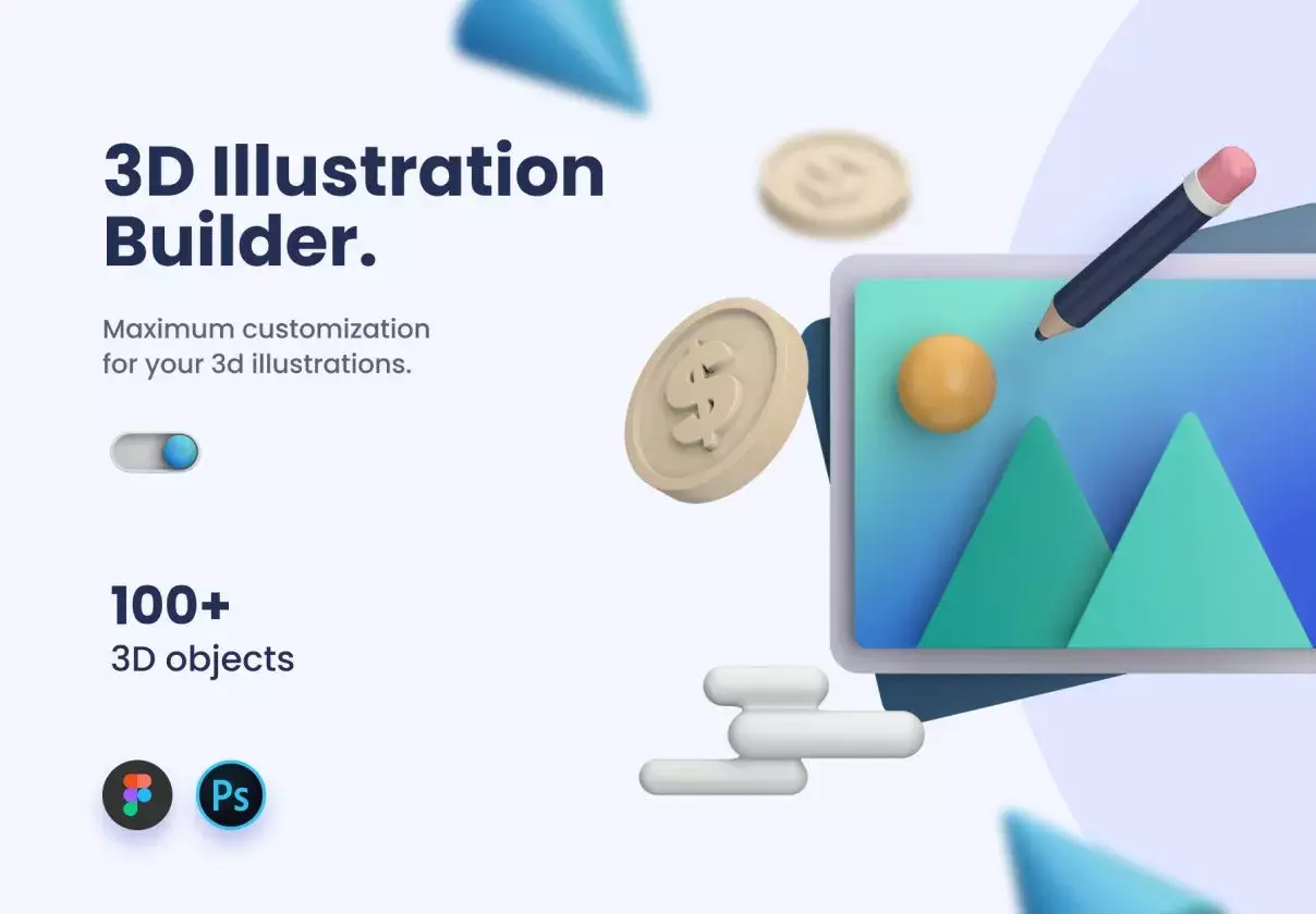 3D Design System for your Website, Apps, Presentation.