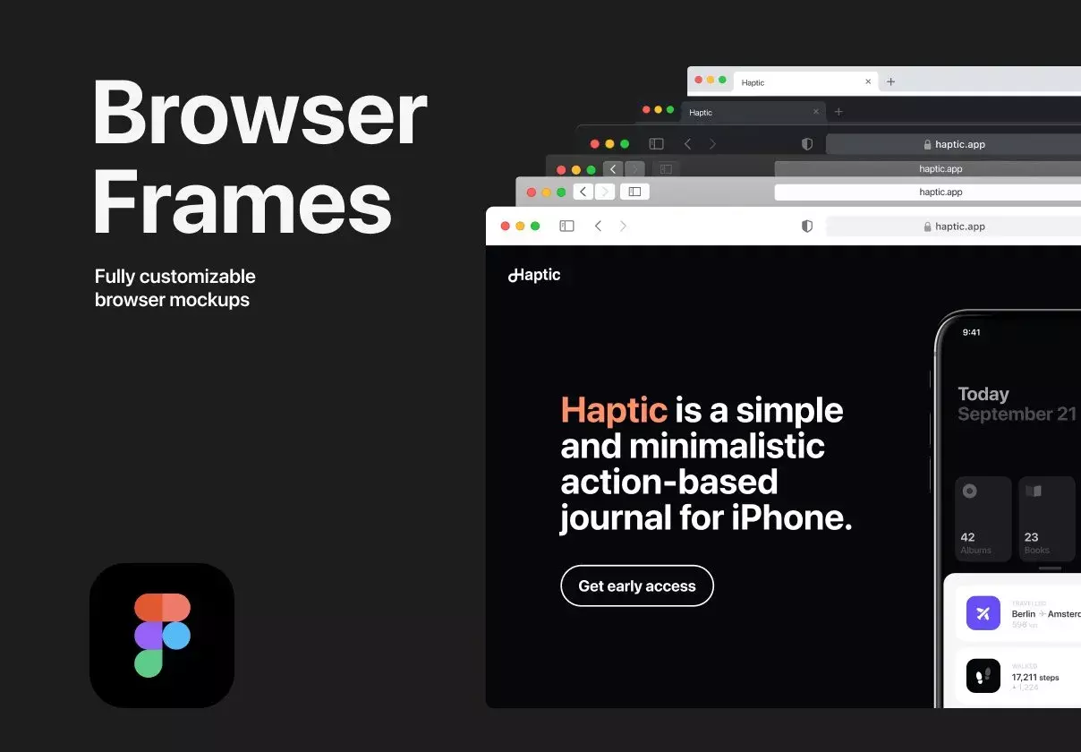 Fully customizable browser mockups