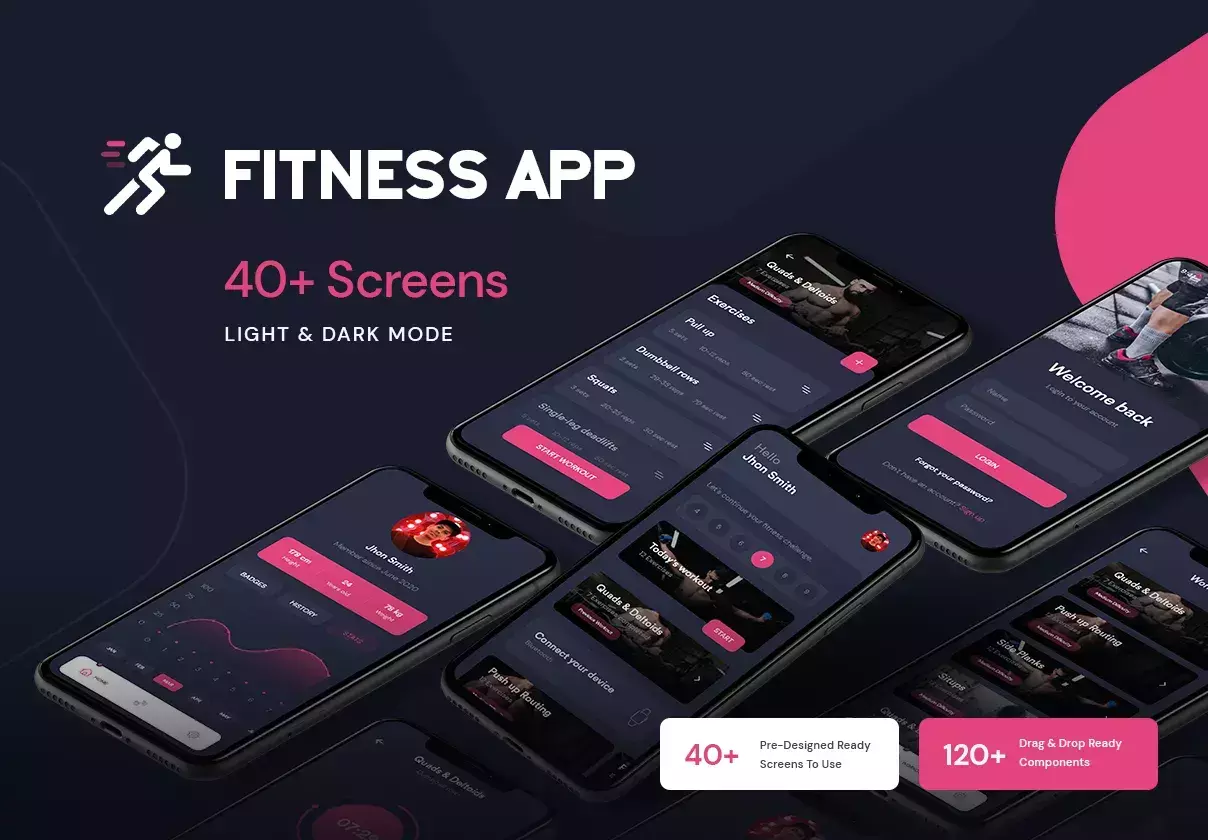 Fitness Workout Yoga App UI Kit