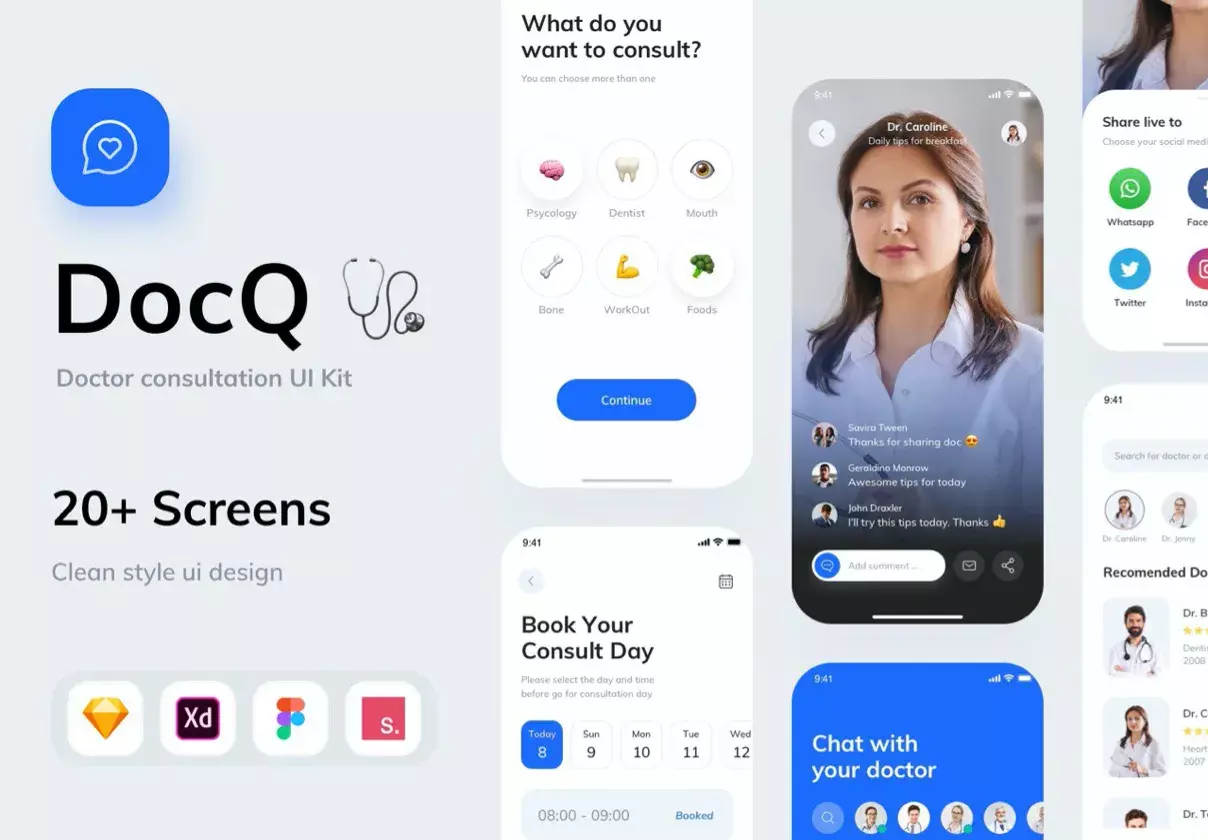 DocQ is a Doctor Consultation  App, this app helps patients to book their consultation with the doctor.