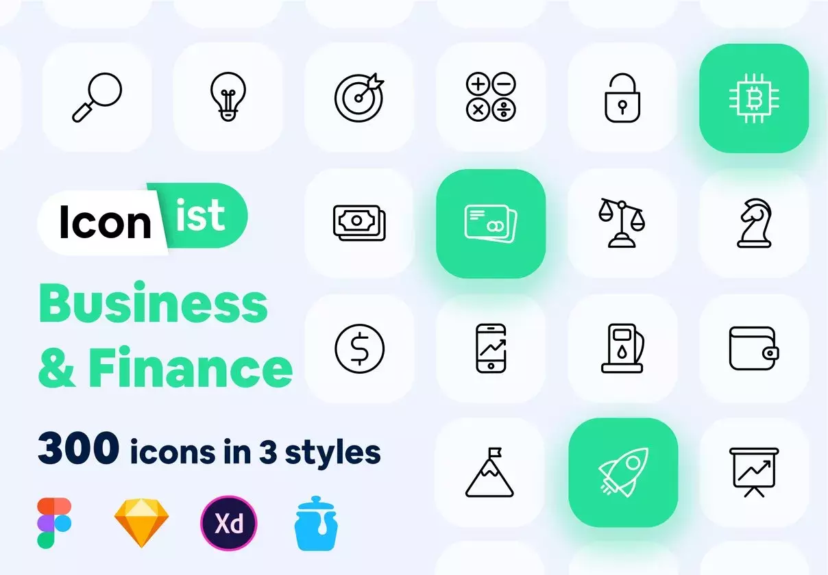 Iconist - 300  Business & Finance icons