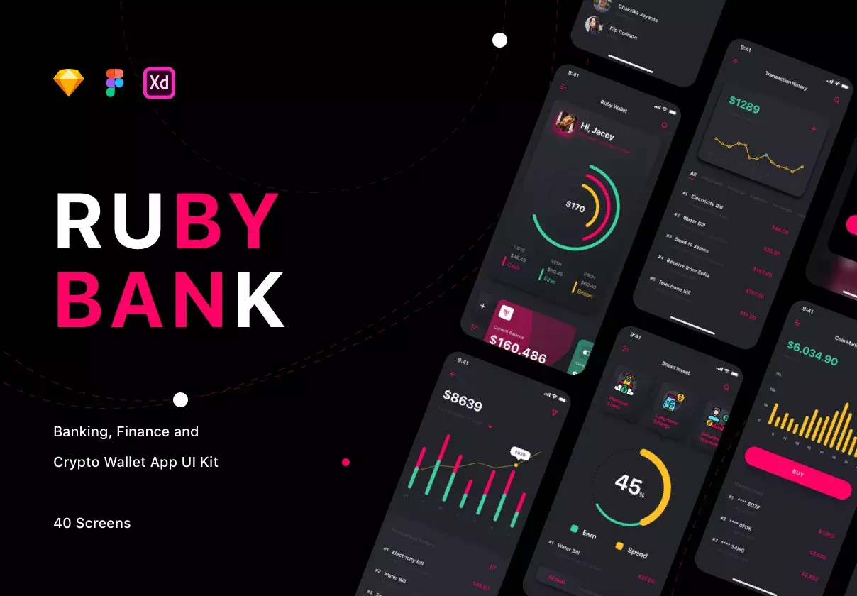 Ruby - Banking App UI Kit