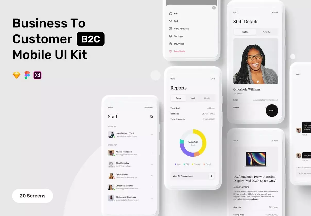 Business To Customer (B2C) Mobile UI Kit