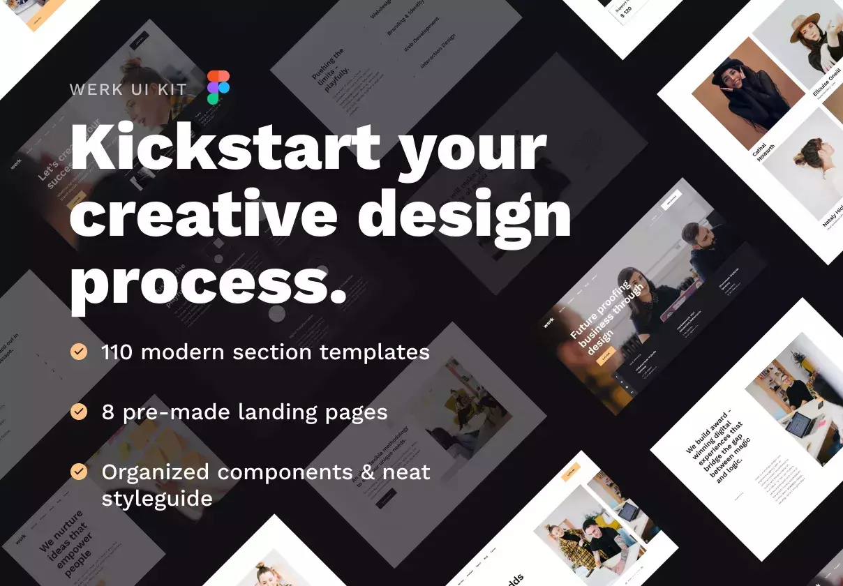 Werk UI Kit - 110 modern website layouts