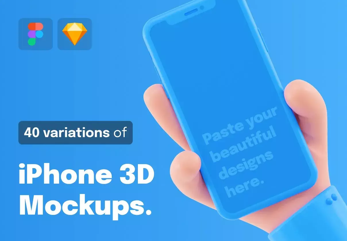 A collection of 40 iPhone 3d mockups for your iOS products✌️