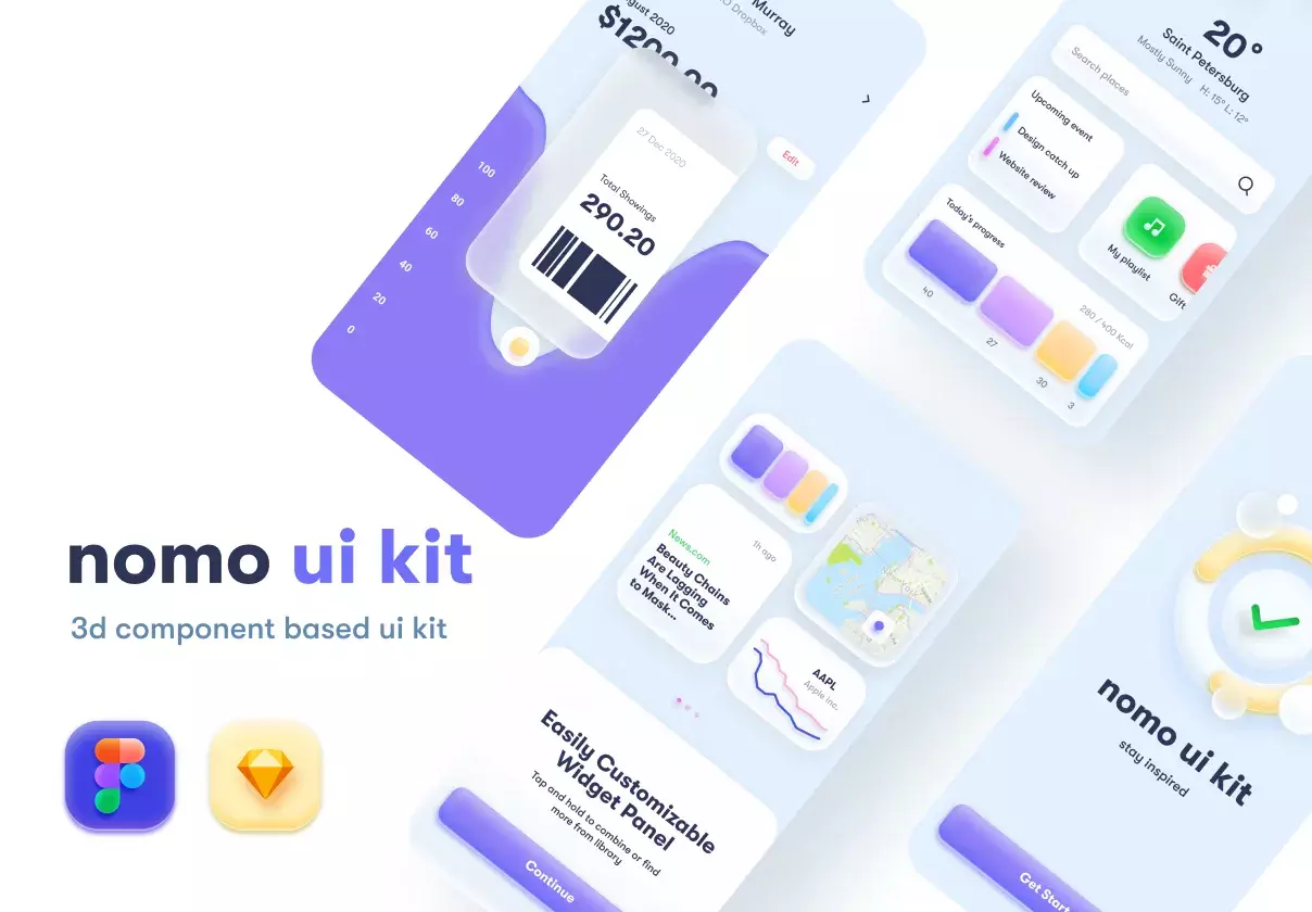 3d component based ui kit