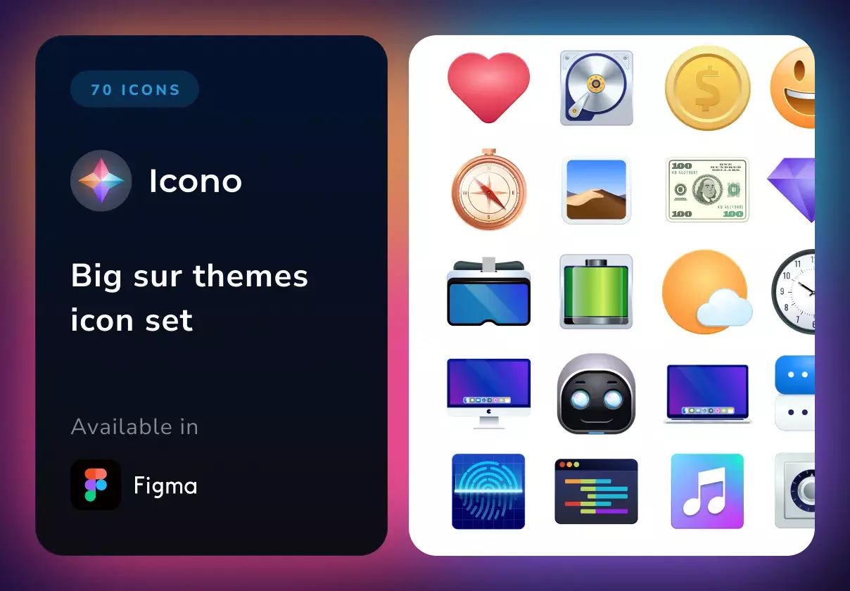 Icono Big sur themes icon set