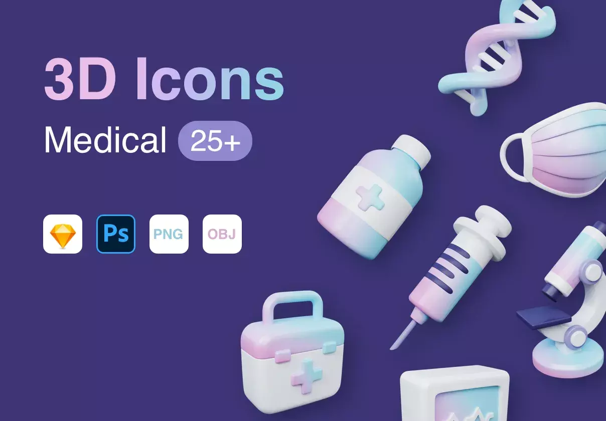 3D Medical Icons