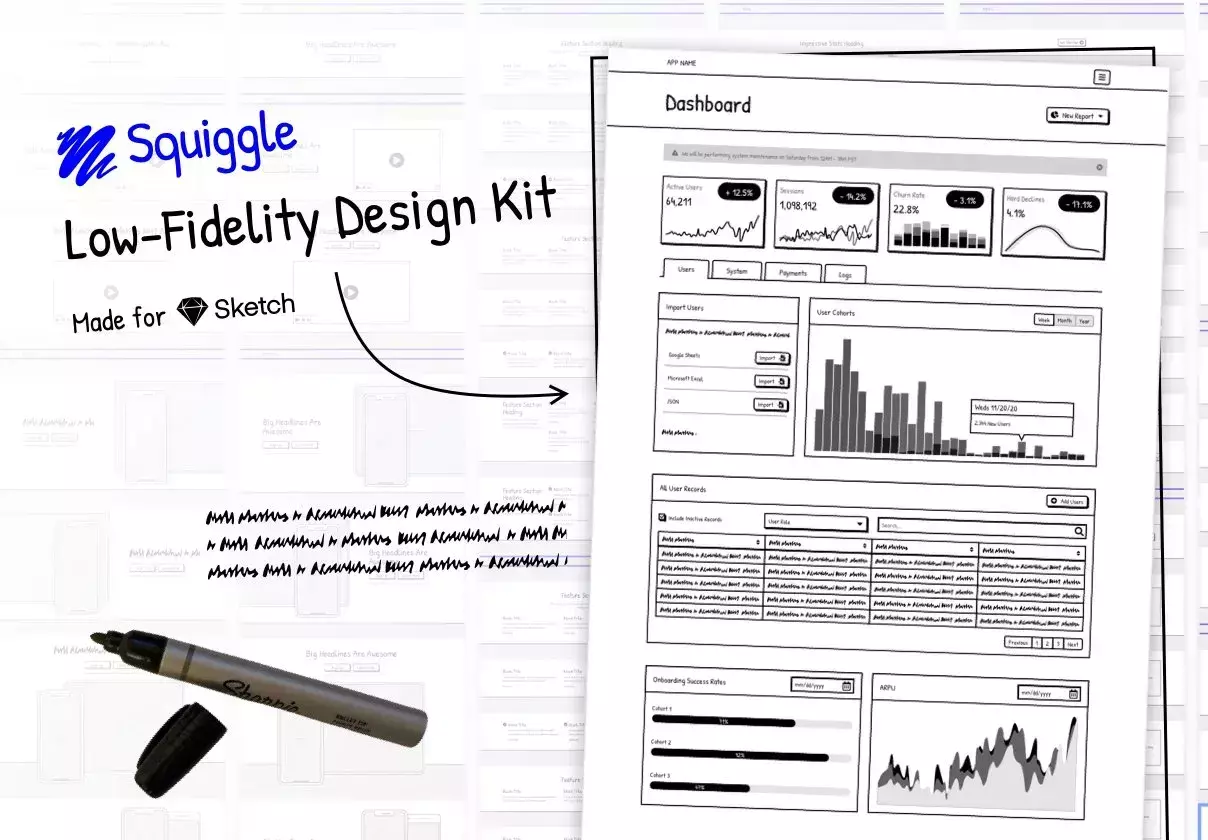 Squiggle Low-Fidelity Design Kit