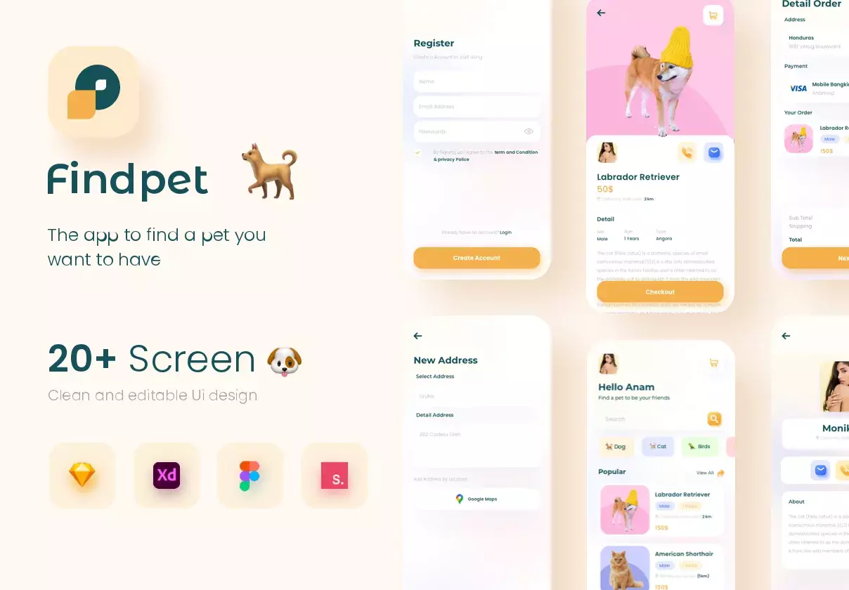 Findpet - Pet Finder UI KIT