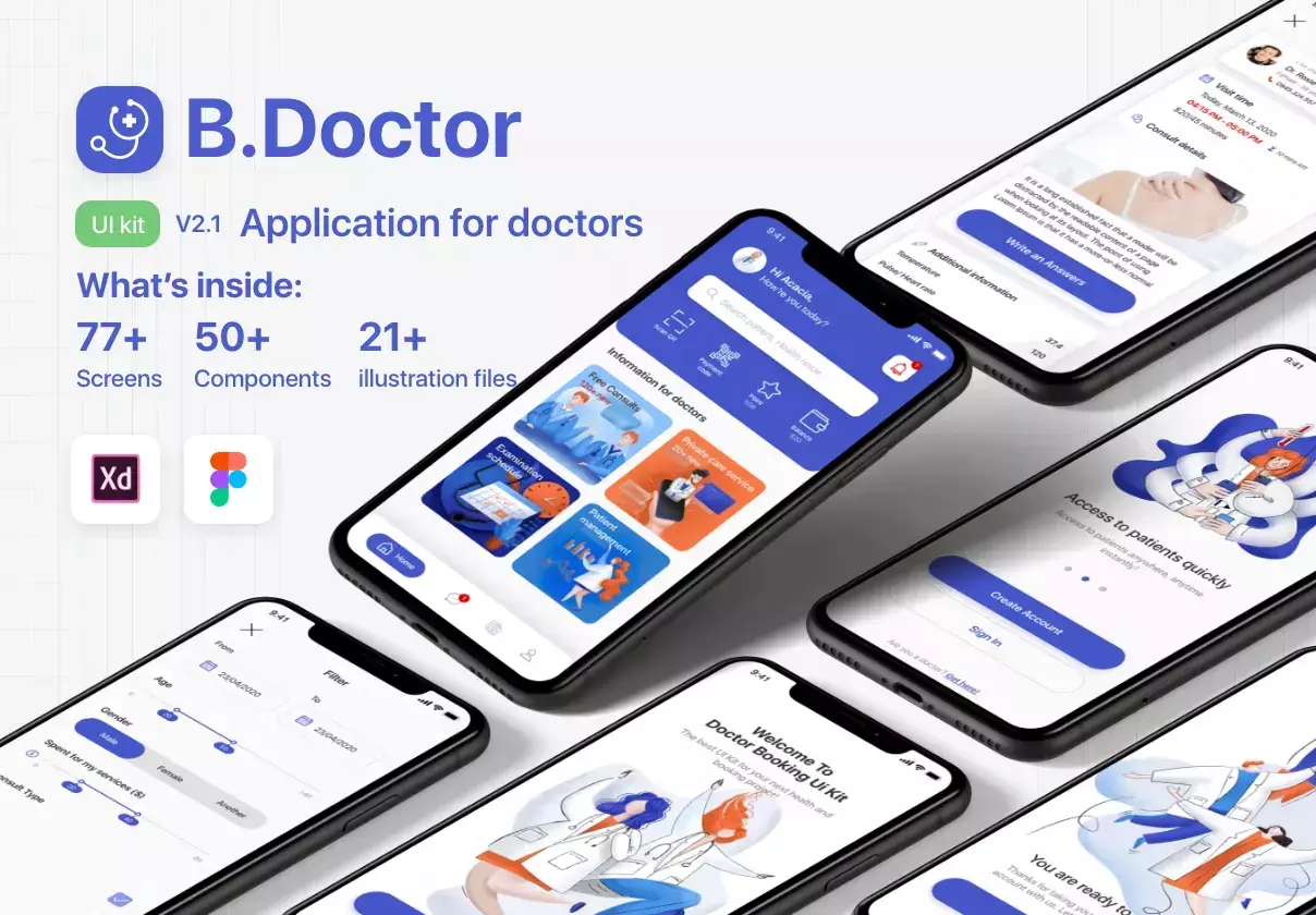 B.Doctor app_for Doctor_ UI kit