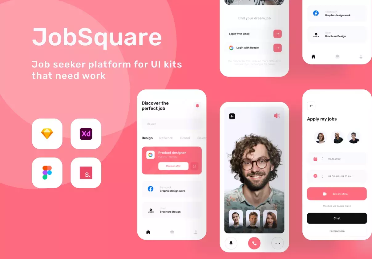 Jobsquare - Job vacancy UI KIT