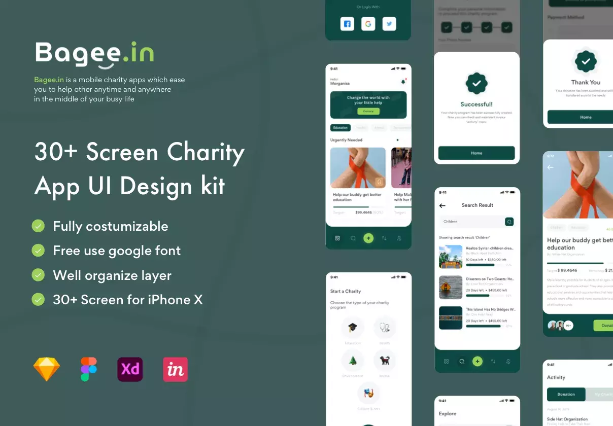 Bageein - Charity UI KIT