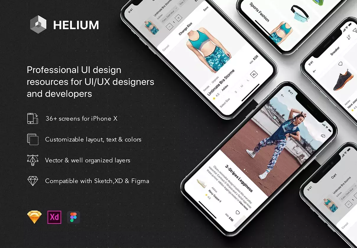 Helium - Fashion Shop UI Kit