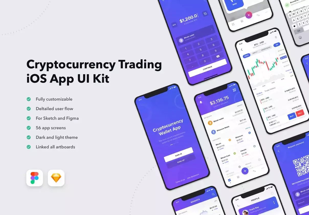 Crypto iOS App UI Kit