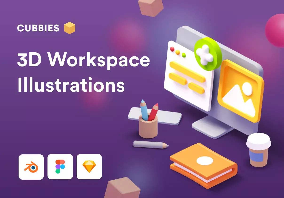 3D Workspace illustrations for your websites, startups, apps, and presentations.