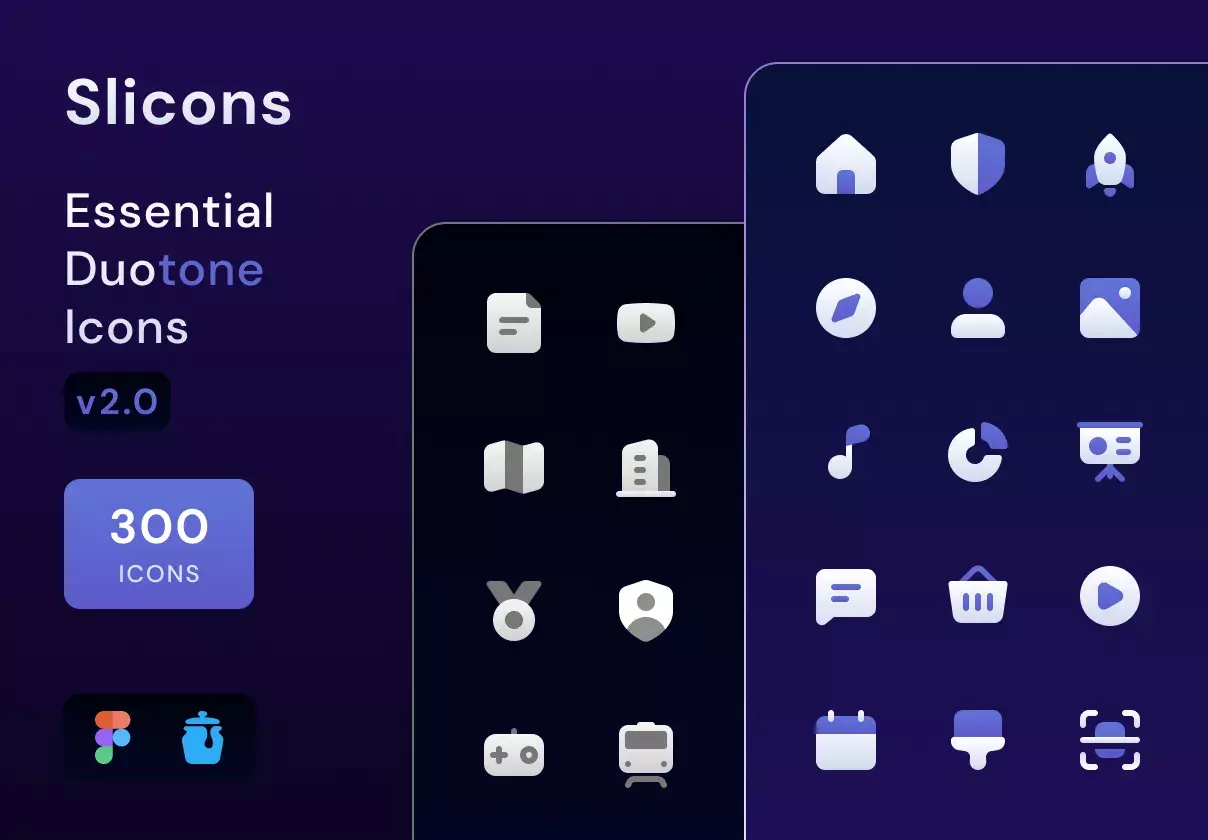 Slicons Essential Duotone Icons