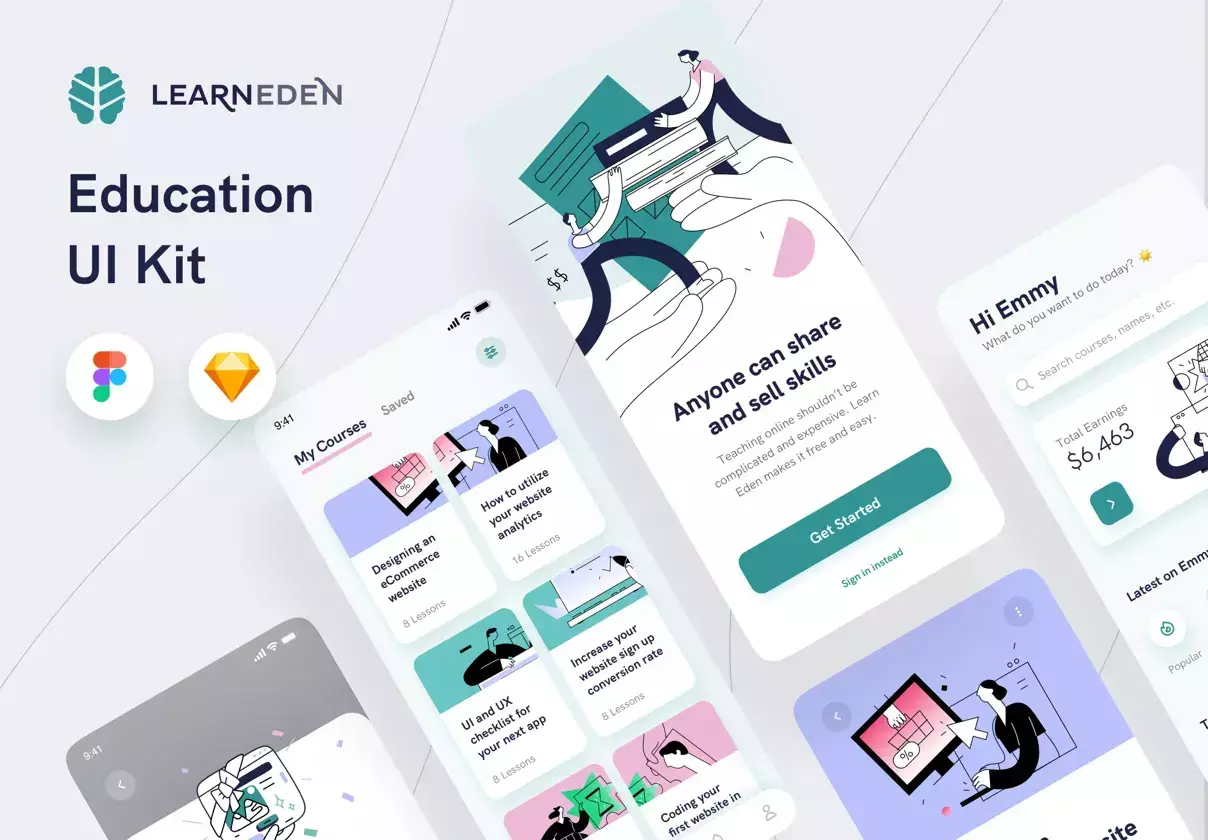 Learn Eden Education App UI Kit