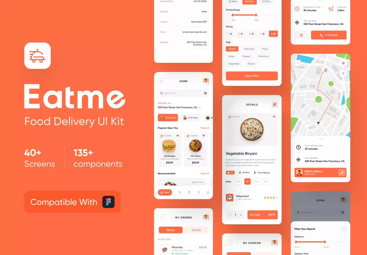 Food Delivery iOS UI Kit