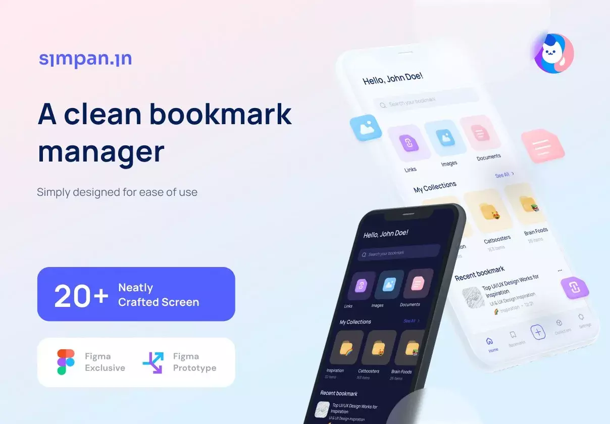 Simpanin Bookmark Manager App Ui Kit