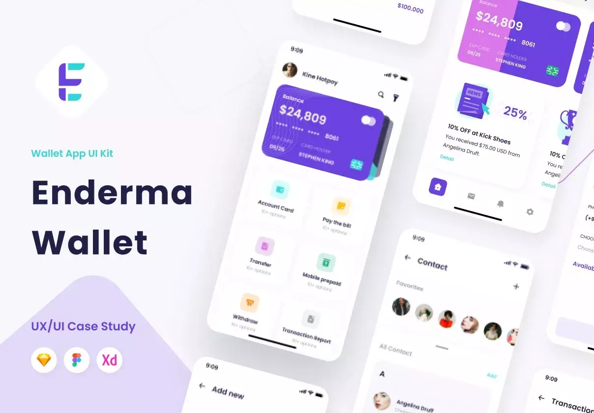 Enderma Wallet - Finance App UI Kit