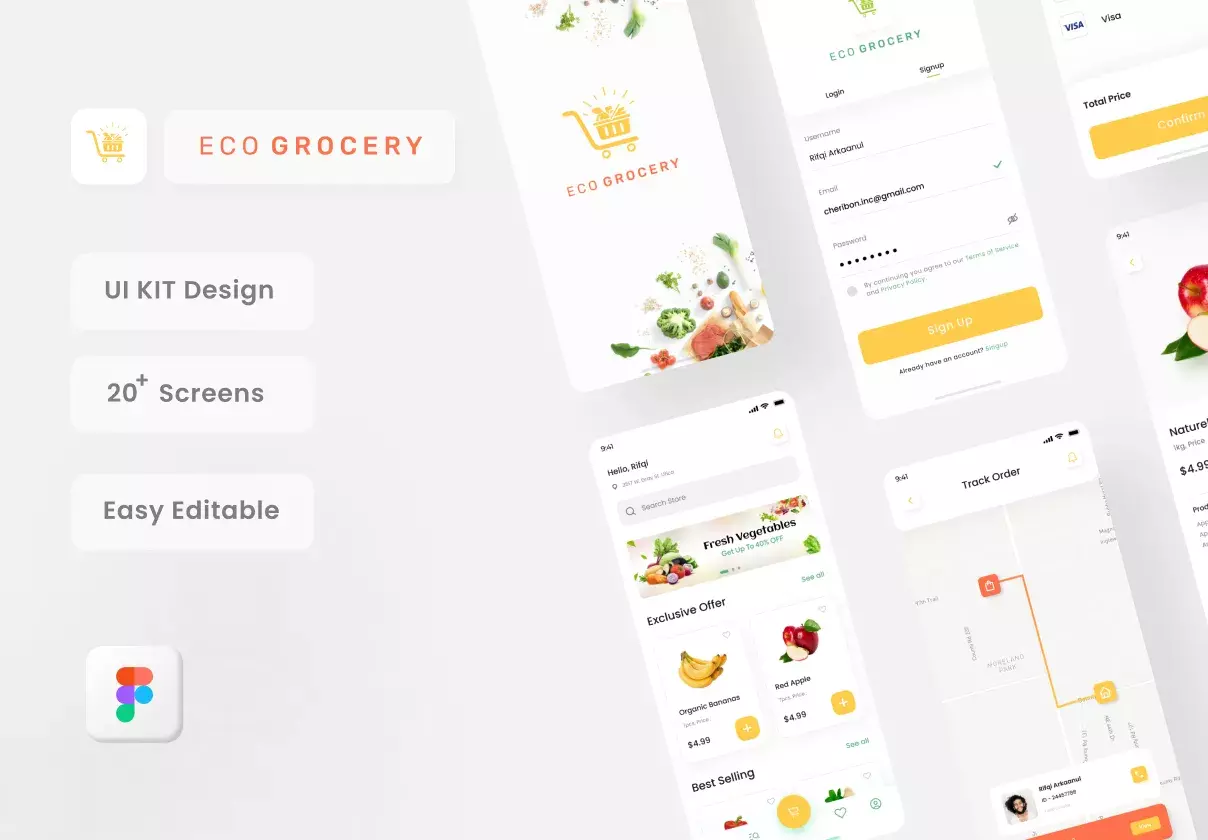 Eco Grocery App UI Kit